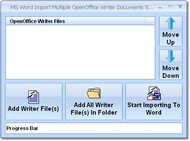 MS Word Import Multiple OpenOffice Writer Documents Software screenshot